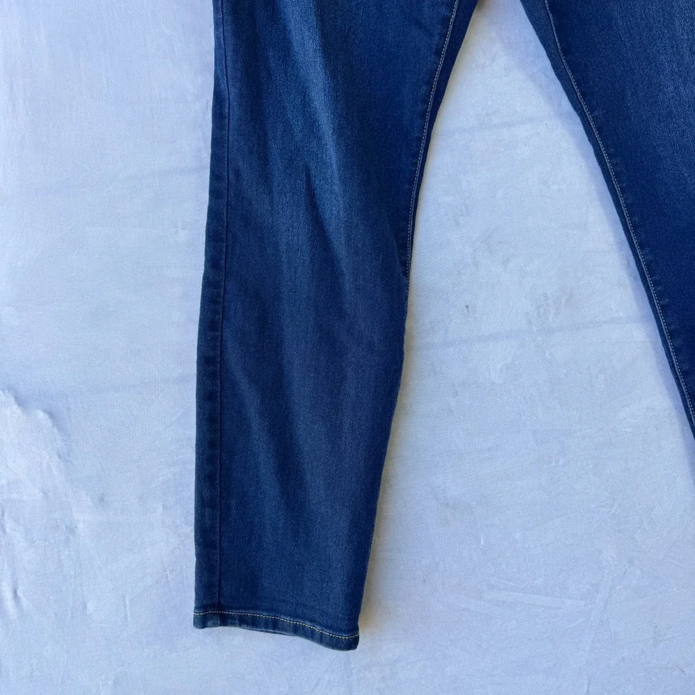 Michael Kors Izzy Skinny Jeans Women's 16 Blue Denim Stretch Dark Wash Whiskered